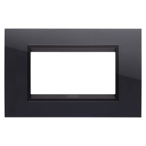 rámeček lux – z technopolymeru – 4 moduly – inkoustově černá lavy – vnitřní rám matná černá – chorusmart