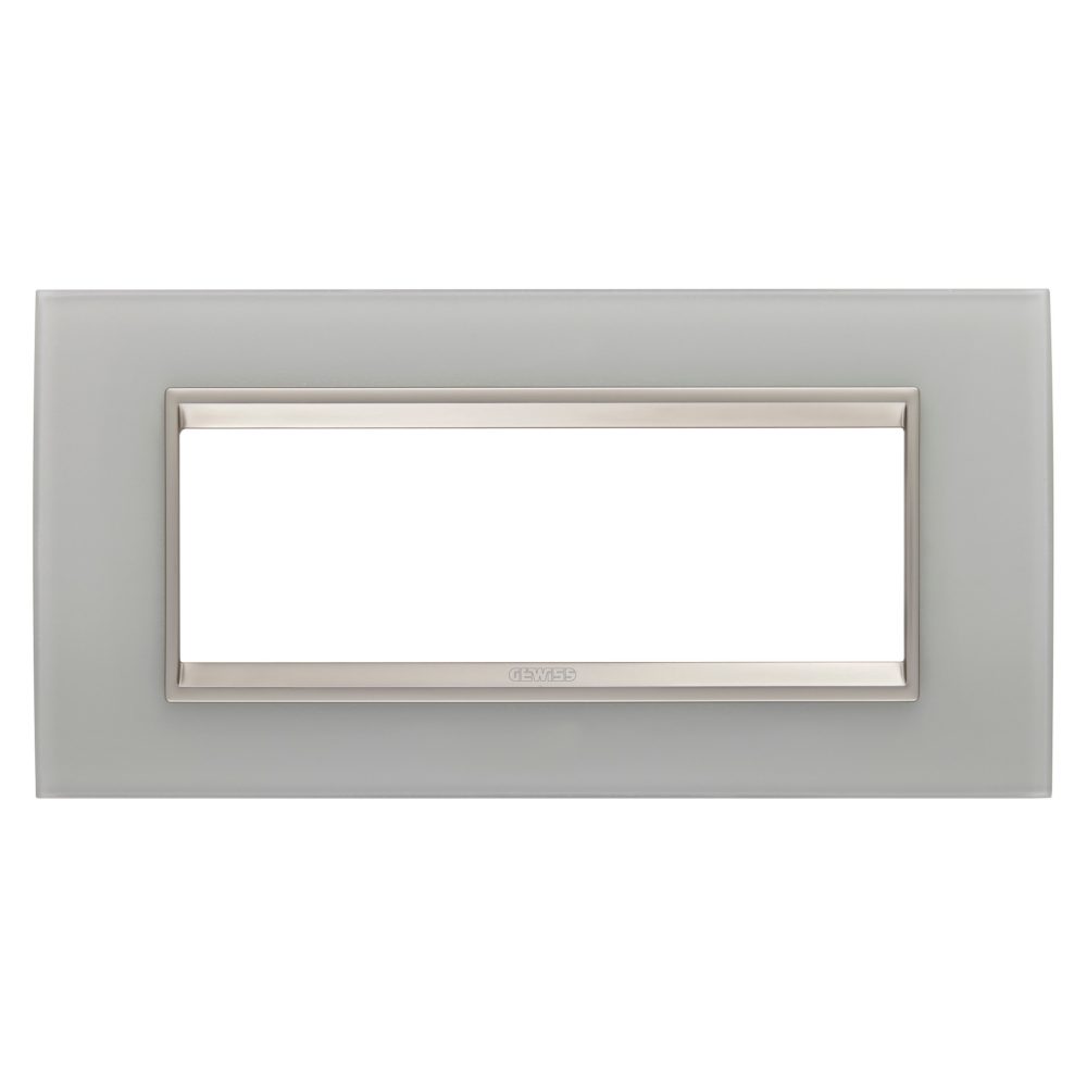  rámeček lux – ze skla – 6 modulů – přirozený odraz – vnitřní rám matný světlý bronz – chorusmart
