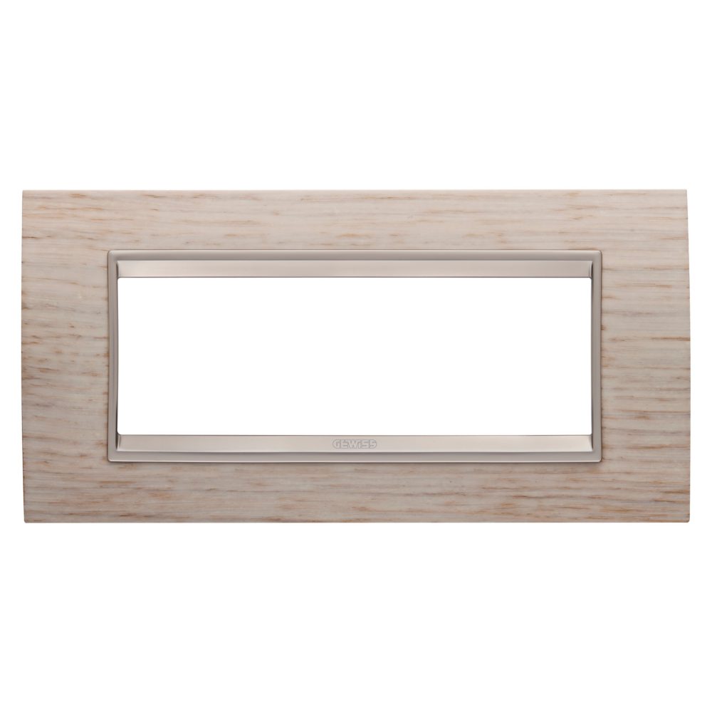 plaque lux - en bois - 6 modules - chêne clair - châssis interne bronze clair mat - chorusmart