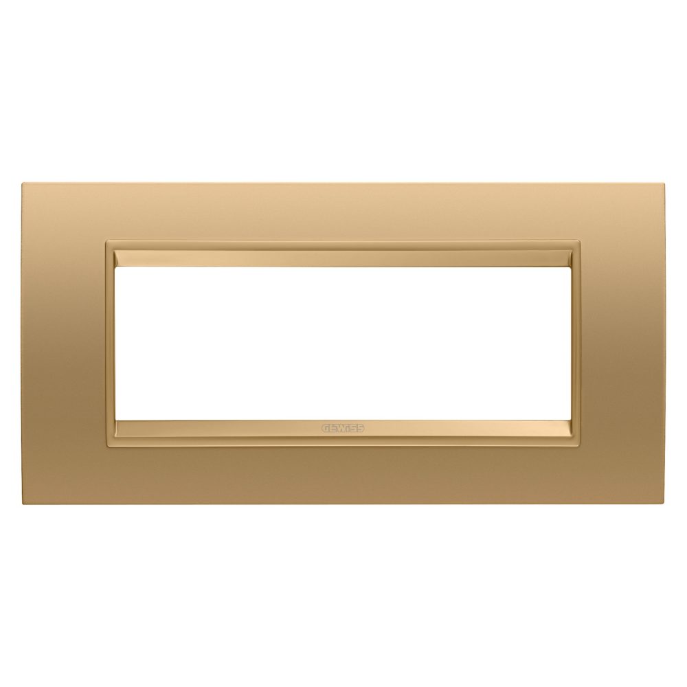  rámeček lux – z kovu – 6 modulů – zlatá – vnitřní rám matná zlatá – chorusmart
