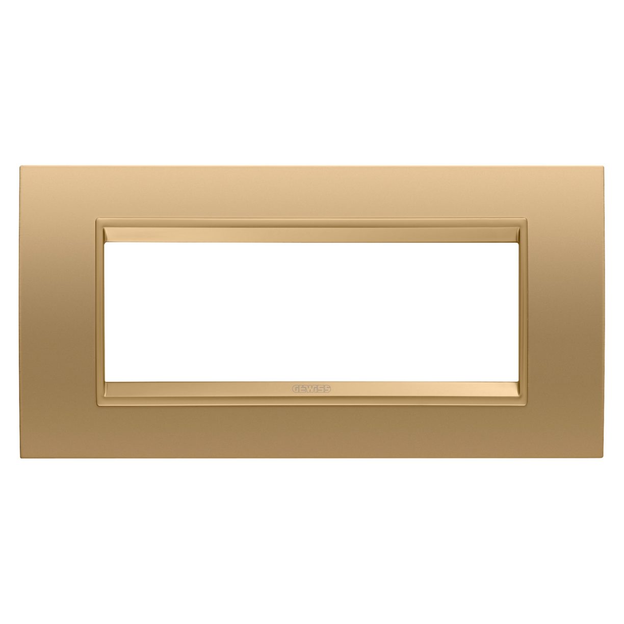 LUX PLATE - IN METAL - 6 MODULES - GOLD - INNER FRAME MATT GOLD ...