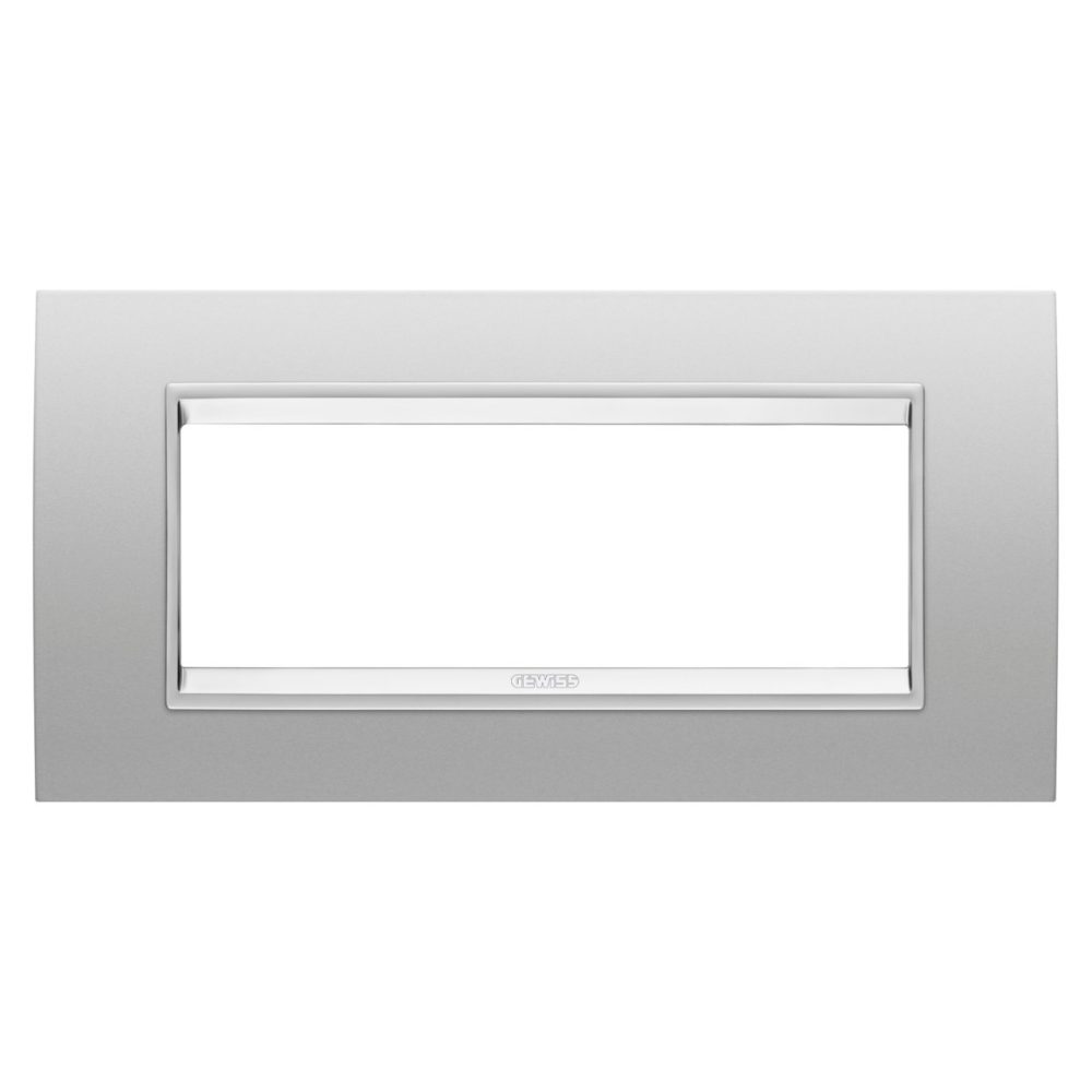  PLACA LUX - EN METAL - 6 MÓDULOS - GRIS MAGNÉTICO - MARCO GRIS MAGNÉTICO MATE - CHORUSMART