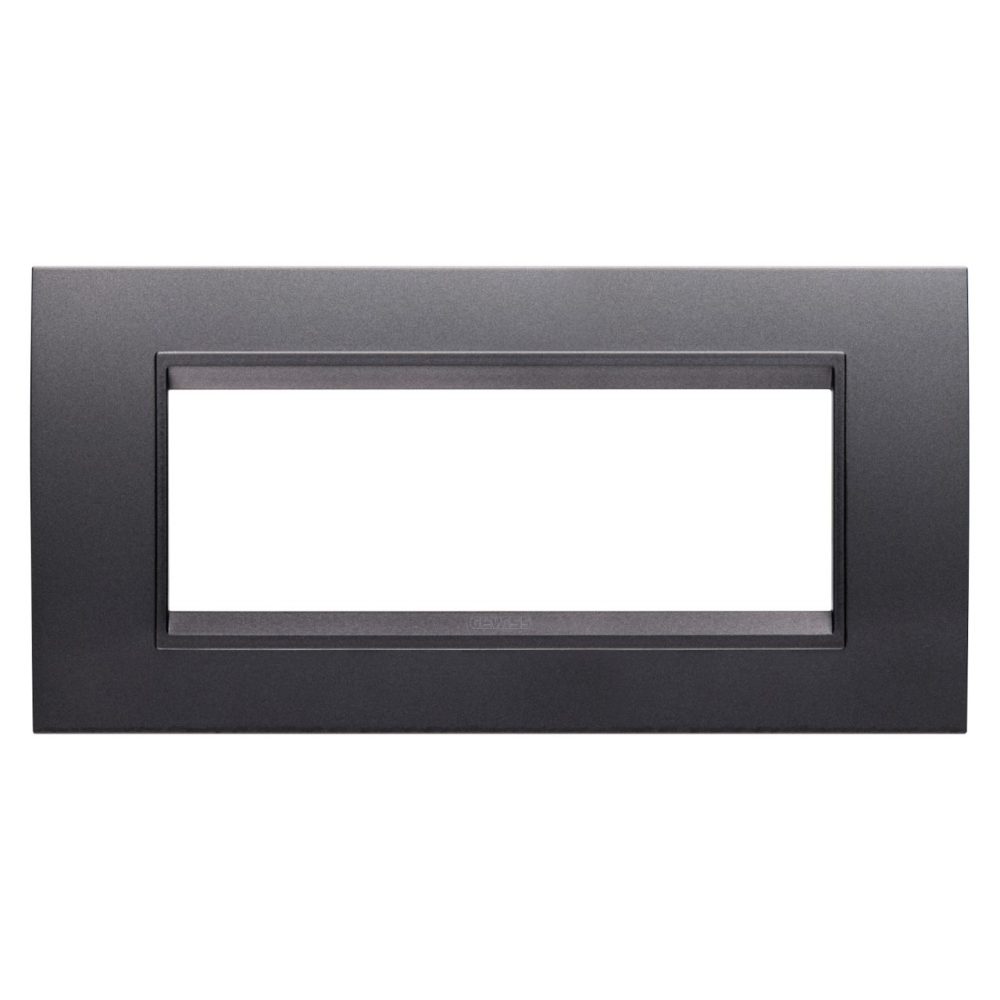  PLACCA LUX - IN TECNOPOLIMERO - 6 POSTI - ARDESIA ABSOLUTE - CORNICE ARDESIA OPACO - CHORUSMART