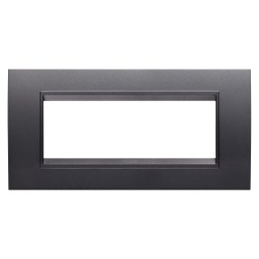 rámeček lux – z technopolymeru opatřeného nátěrem – 6 modulů – břidlice absolutní – vnitřní rám matná břidlice – chorusmart