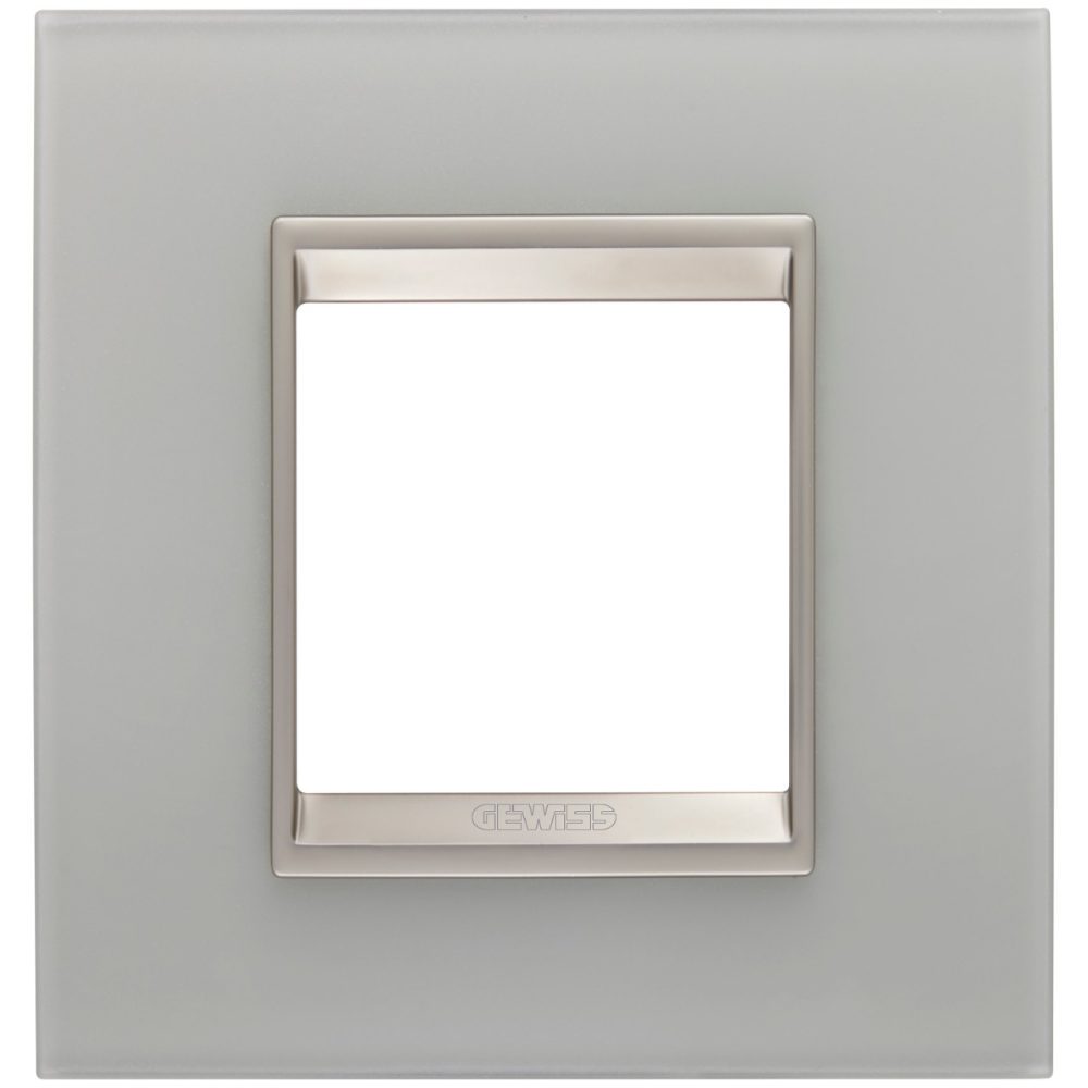  PLACA LUX INTERNATIONAL - CRISTAL - 2 MÓDULOS - NATURAL REFLECTION - MARCO BRONCE CLARO MATE - CHORUSMART