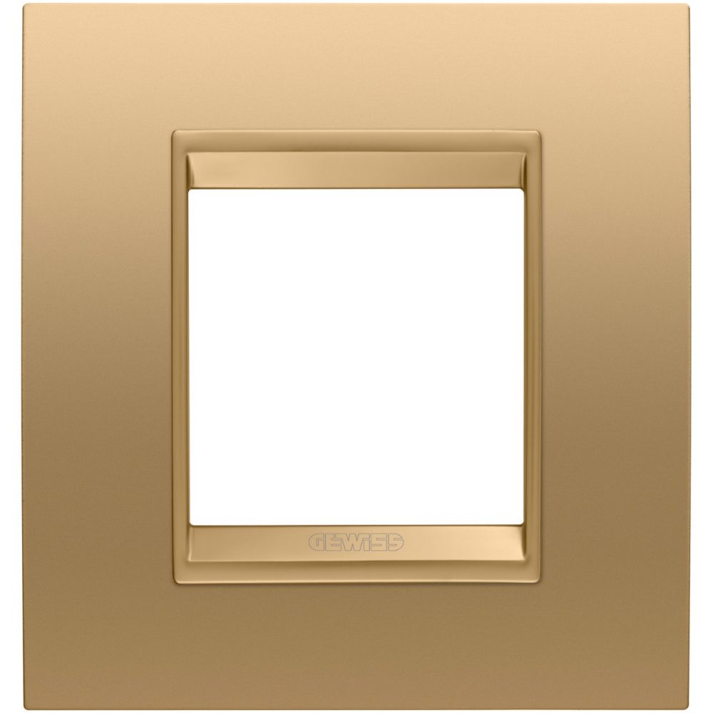  ABDECKRAHMEN LUX INTERNATIONAL - IN METALL - 2 MODULE - GOLD - INNENRAHMEN MATTGOLD - CHORUSMART