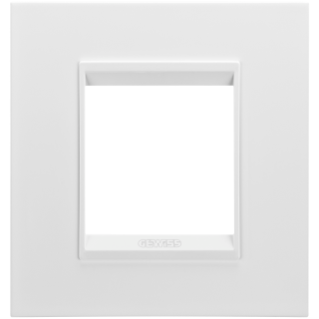 LUX INTERNATIONAL PLATE - IN METAL - 2 MODULES - MONOCHROME SATIN WHITE - CHORUSMART