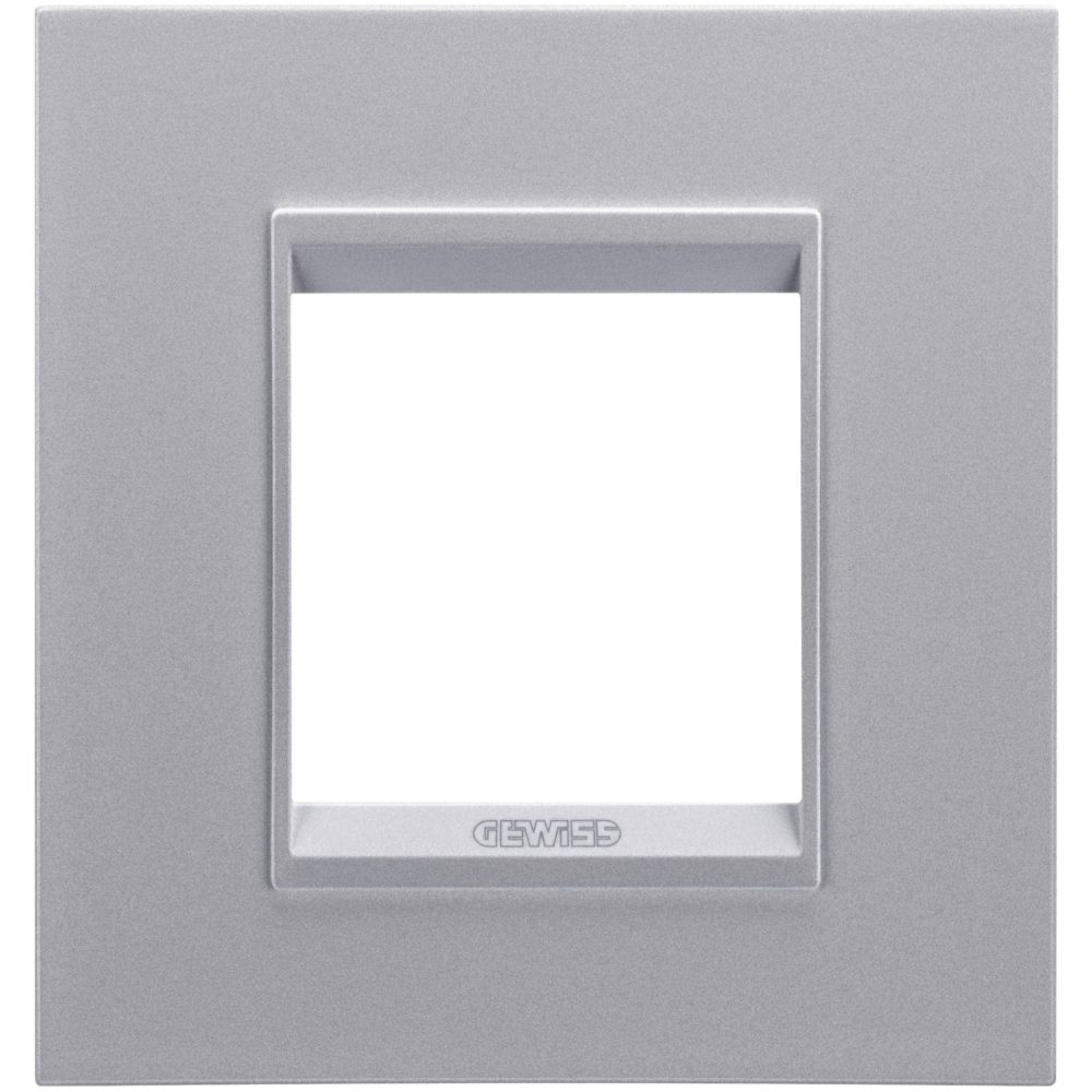  placca lux international - in tecnopolimero verniciato - 2 posti - titanio monochrome - chorusmart