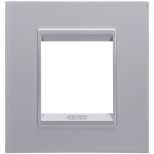 LUX INTERNATIONAL PLATE - IN PAINTED TECHNOPOLYMER - 2 MODULES - MONOCHROME TITANIUM - CHORUSMART