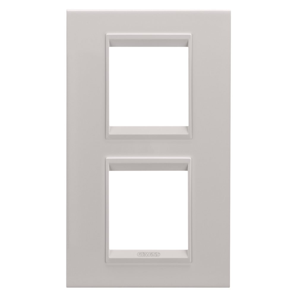 abdeckrahmen lux international - in metall - 2+2 module vertikal - naturbeige monochrom - chorusmart