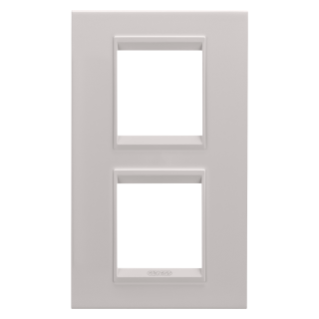 LUX INTERNATIONAL PLATE - IN METAL - 2+2 MODULES VERTICAL - MONOCHROME NATURAL BEIGE - CHORUSMART