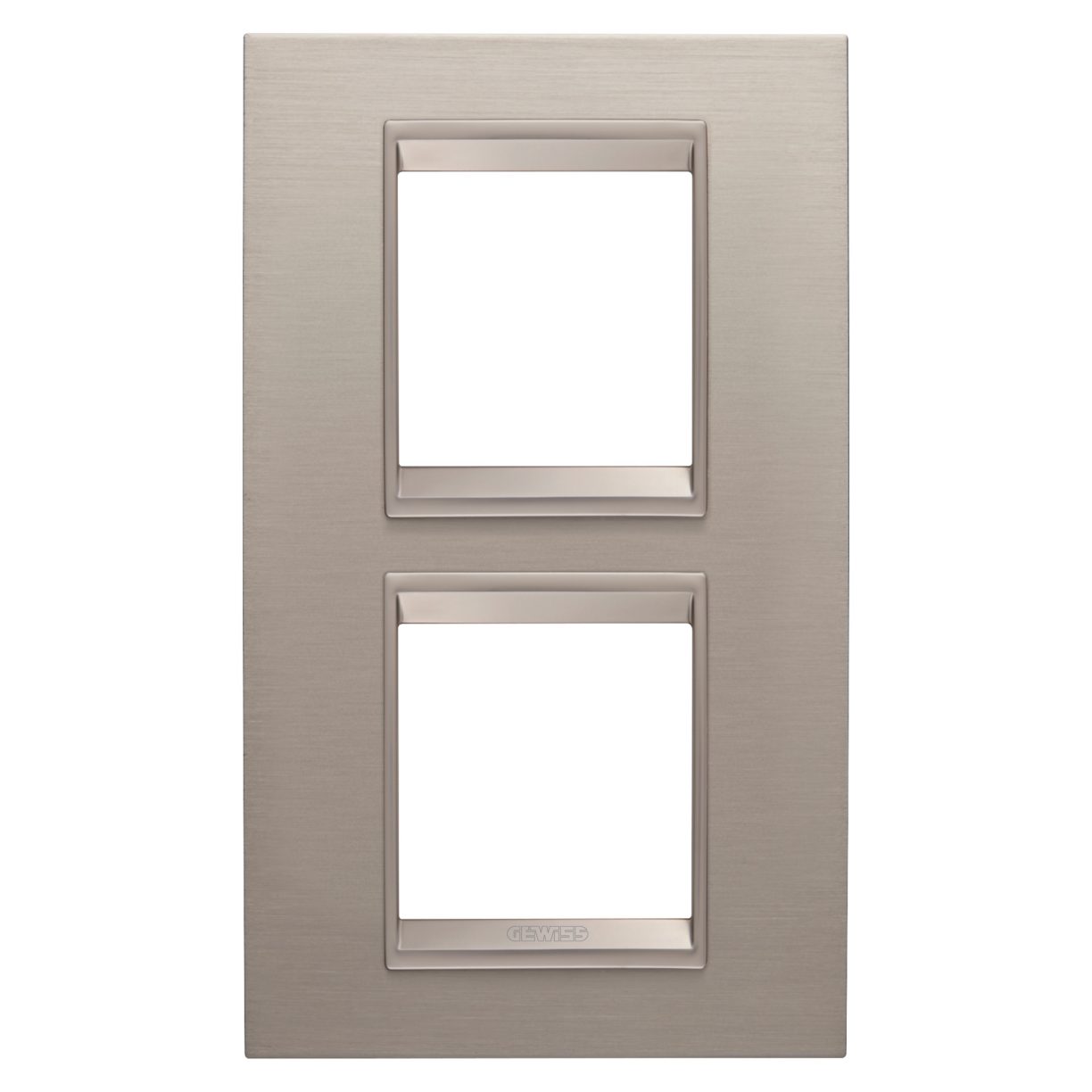 LUX INTERNATIONAL PLATE - IN METAL - 2+2 MODULES VERTICAL - BRUSHED ...