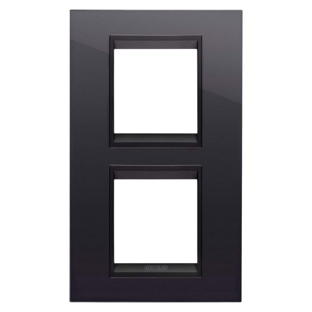  PLACCA LUX INTERNATIONAL - IN TECNOPOLIMERO - 2+2 POSTI VERTICALE - NERO TONER LAVY - CORNICE NERO OPACO - CHORUSMART