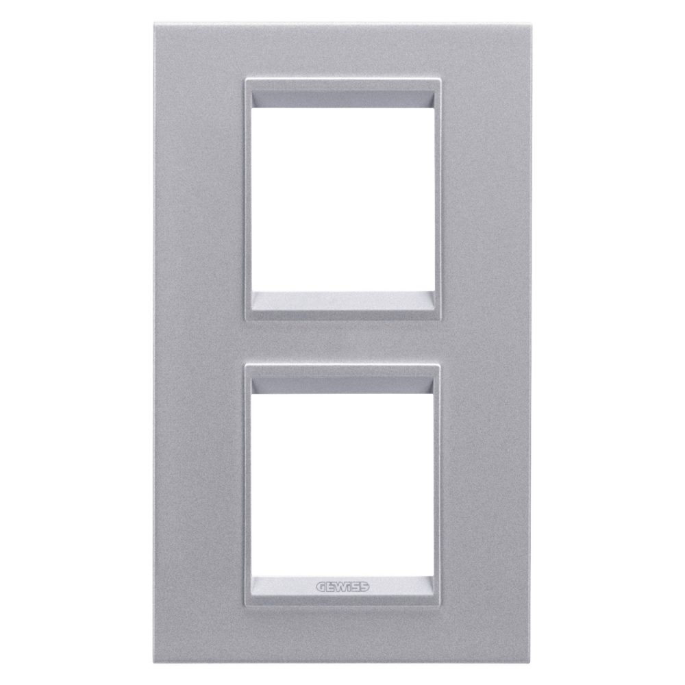  abdeckrahmen lux international - in lackiertem technopolymer - 2+2 module vertikal - titan monochrom - chorusmart