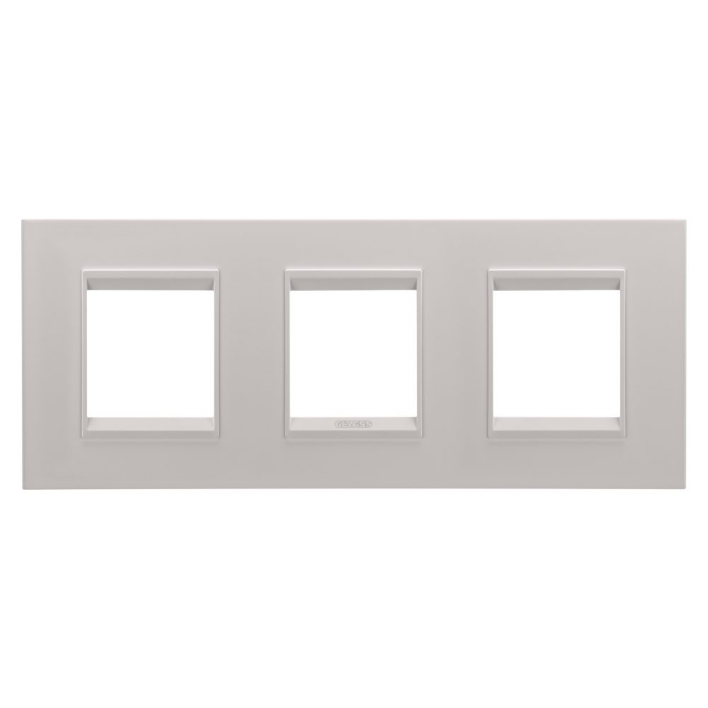  mezinárodní rámeček lux – z kovu – 2+2+2 moduly vodorovné – monochromatická přírodní béžová – chorusmart