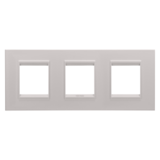 LUX INTERNATIONAL PLATE - IN METAL - 2+2+2 MODULES HORIZONTAL - MONOCHROME NATURAL BEIGE - CHORUSMART