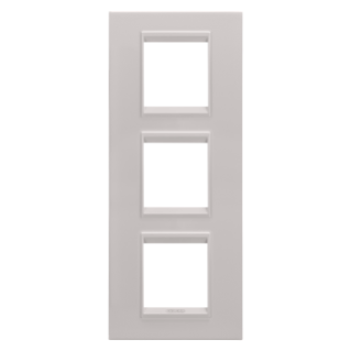 LUX INTERNATIONAL PLATE - IN METAL - 2+2+2 MODULES VERTICAL - MONOCHROME NATURAL BEIGE - CHORUSMART