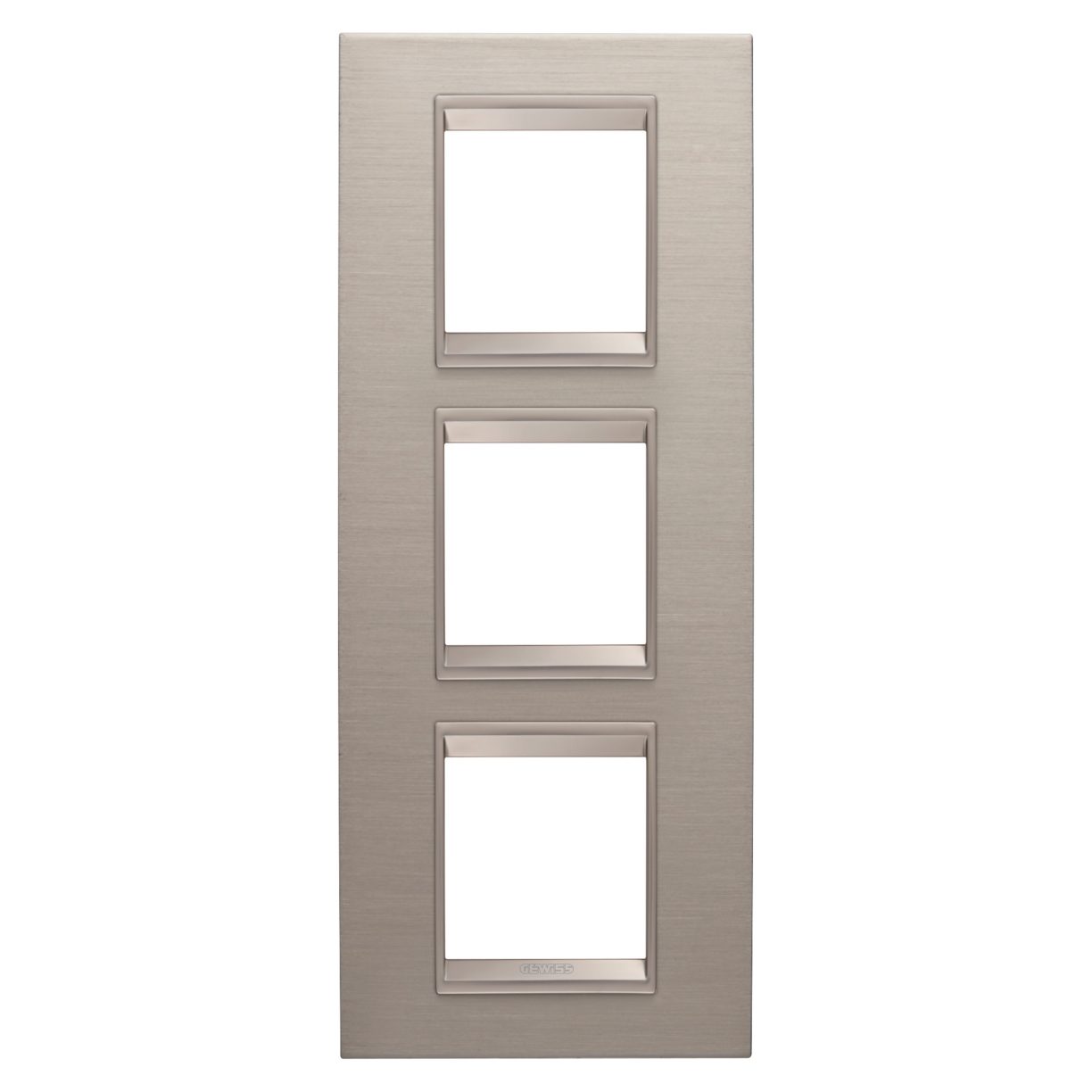 LUX INTERNATIONAL PLATE - IN METAL - 2+2+2 MODULES VERTICAL - BRUSHED ...