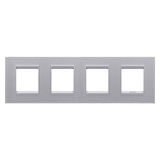LUX INTERNATIONAL PLATE - IN PAINTED TECHNOPOLYMER - 2+2+2+2 MODULES HORIZONTAL - MONOCHROME TITANIUM - CHORUSMART