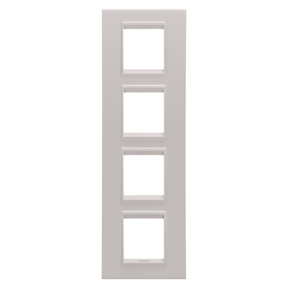  placca lux international - in metallo - 2+2+2+2 posti verticale - natural beige monochrome - chorusmart