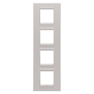 LUX INTERNATIONAL PLATE - IN METAL - 2+2+2+2 MODULES VERTICAL - MONOCHROME NATURAL BEIGE - CHORUSMART