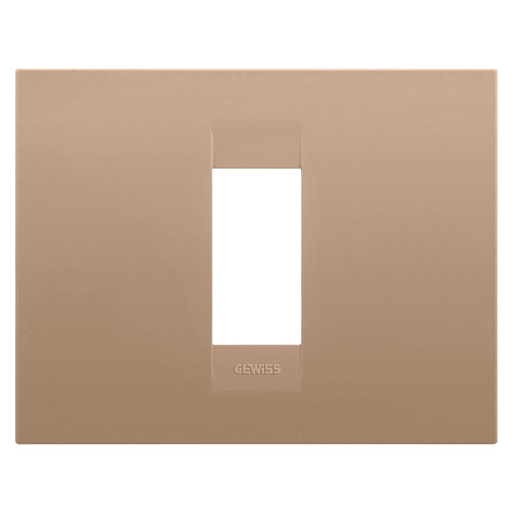  placa geo - tecnopolímero barnizado - 1 módulo - cobre claro - chorusmart