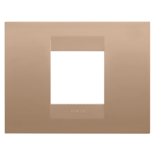 GEO PLATE - IN PAINTED TECHNOPOLYMER - 2 MODULES - SOFT COPPER - CHORUSMART