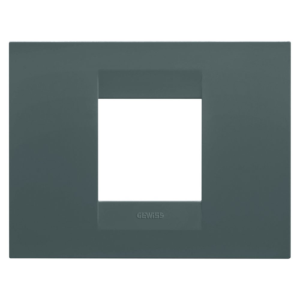  placa geo - tecnopolímero barnizado - 2 módulos - verde azulado - chorusmart