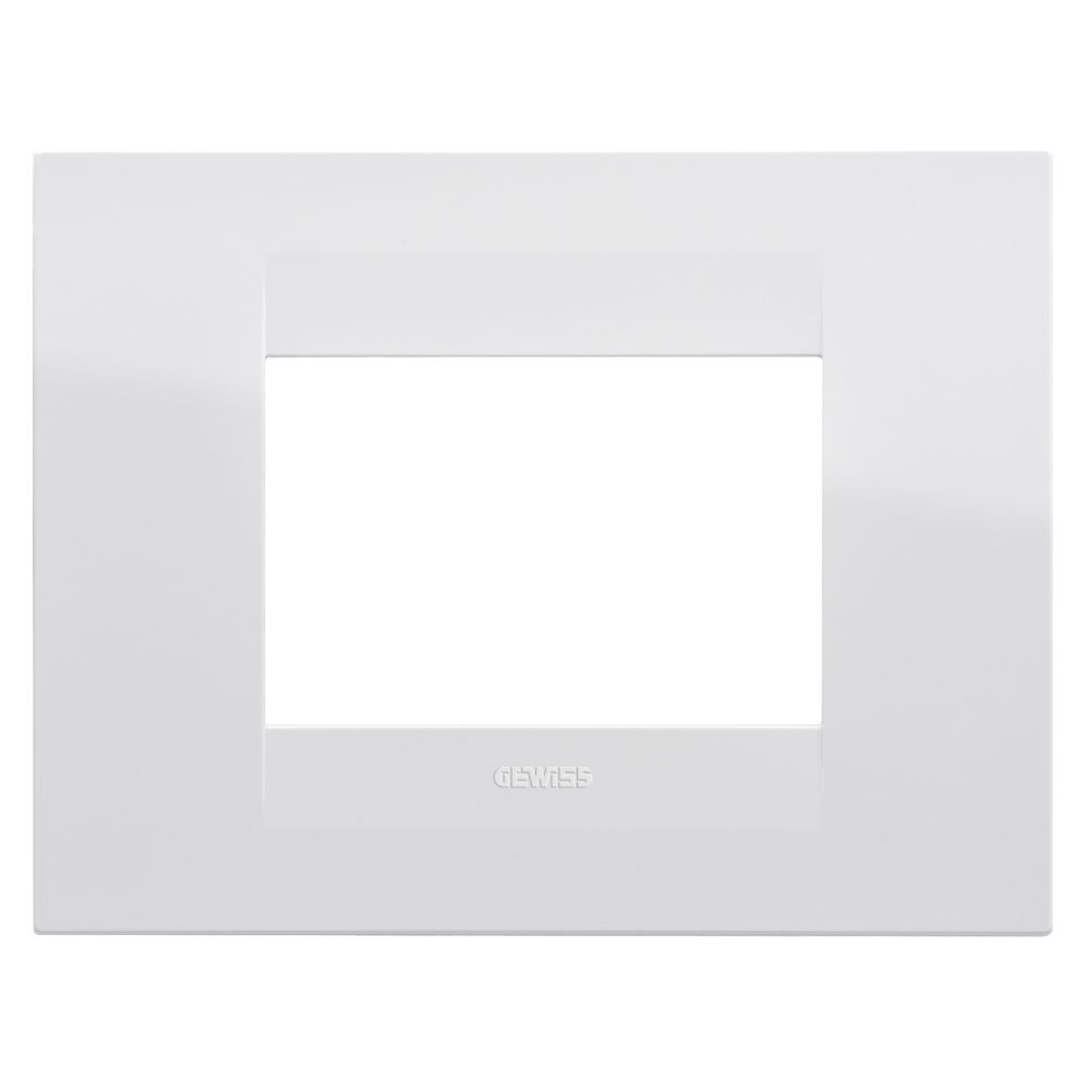  placca geo - in tecnopolimero - 3 posti - bianco - chorusmart