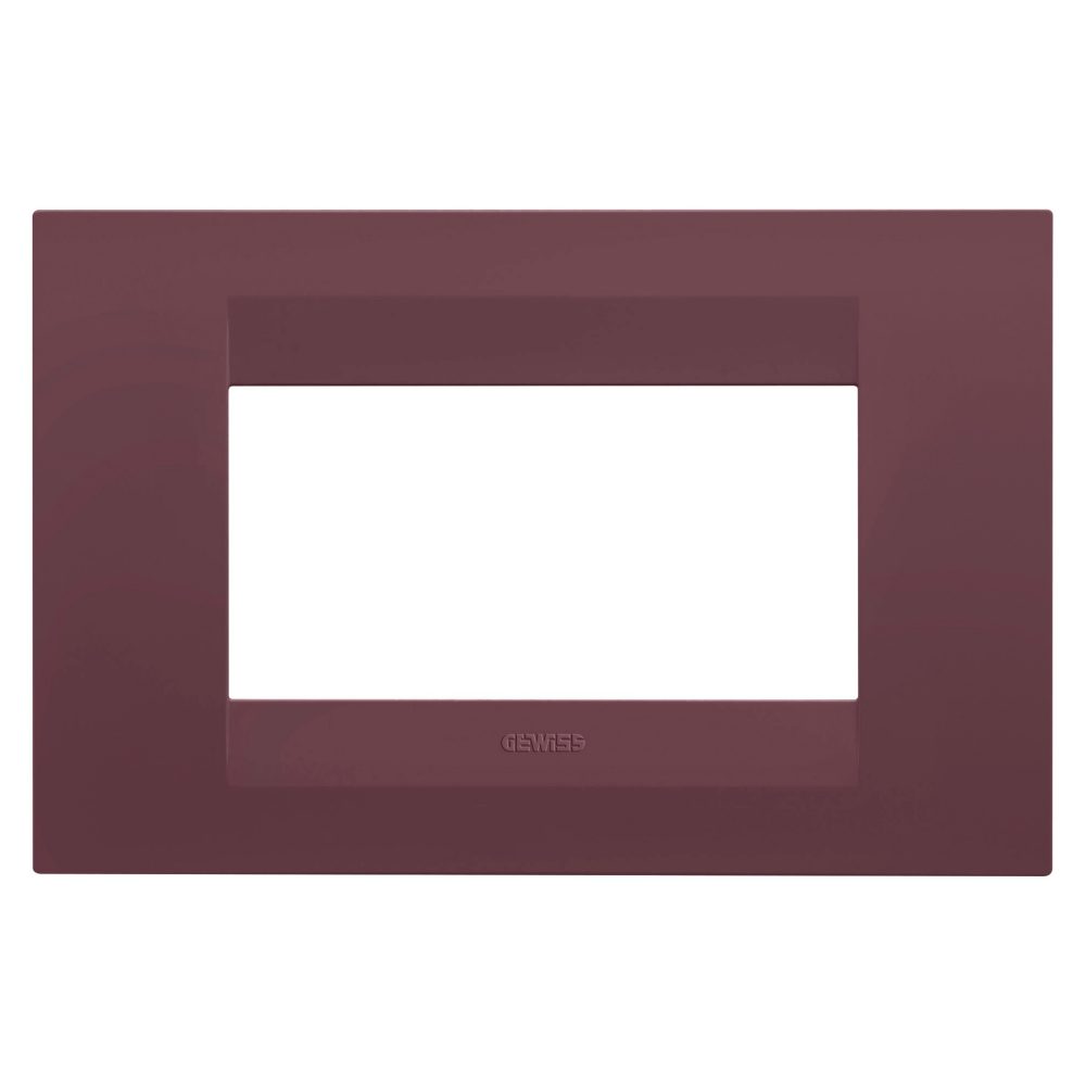  placca geo - in tecnopolimero verniciato - 4 posti - tuscan red - chorusmart