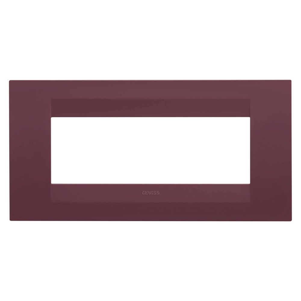  geo plaat - van gelakt technopolymeer - 6 module - toscaans rood - chorusmart