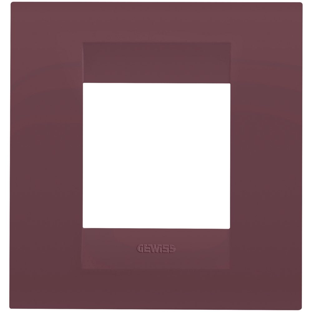  placa geo international - tecnopolímero barnizado - 2 módulos - rojo toscano - chorusmart