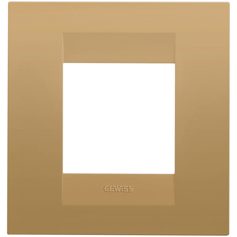  geo international plate - in painted technopolymer - 2 modules - gold - chorusmart