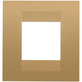 ABDECKRAHMEN GEO INTERNATIONAL - IN LACKIERTEM TECHNOPOLYMER - 2 MODULE - GOLD - CHORUSMART