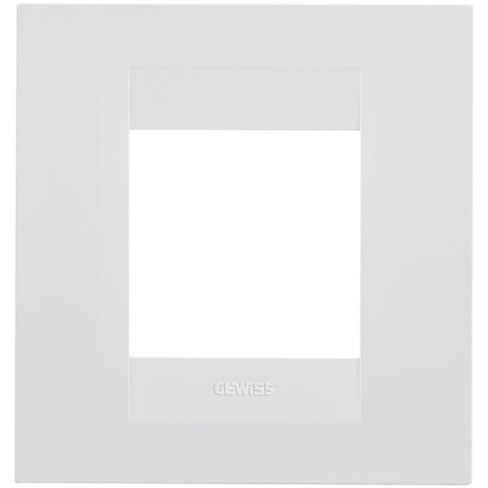  abdeckrahmen geo international - in lackiertem technopolymer - 2 module - weiss satiniert - chorusmart