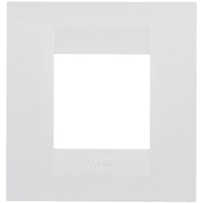 abdeckrahmen geo international - in lackiertem technopolymer - 2 module - weiss satiniert - chorusmart