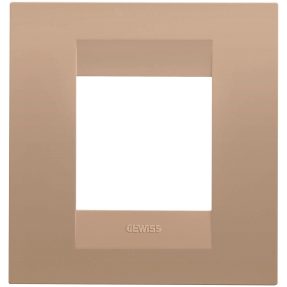 abdeckrahmen geo international - in lackiertem technopolymer - 2 module - weichkupfer - chorusmart