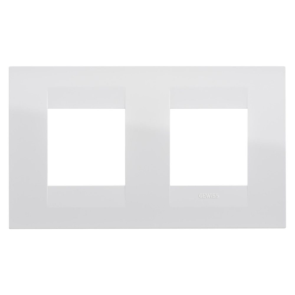  geo international plate - in technopolymer - 2+2 modules horizontal - white - chorusmart