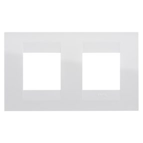 abdeckrahmen geo international - in technopolymer - 2+2 module horizontal - weiss - chorusmart