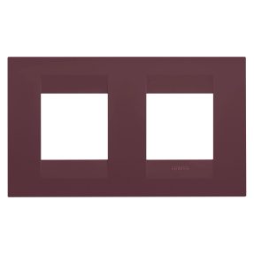 plaque geo - en technopolymère peint - 2+2 modules horizontaux - rouge toscane - chorusmart