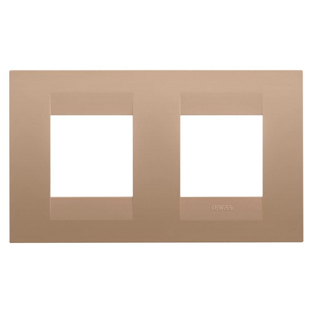  GEO INTERNATIONAL PLATE - IN PAINTED TECHNOPOLYMER - 2+2 MODULES HORIZONTAL - SOFT COPPER - CHORUSMART