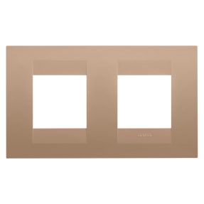 abdeckrahmen geo international - in lackiertem technopolymer - 2+2 module horizontal - weichkupfer - chorusmart