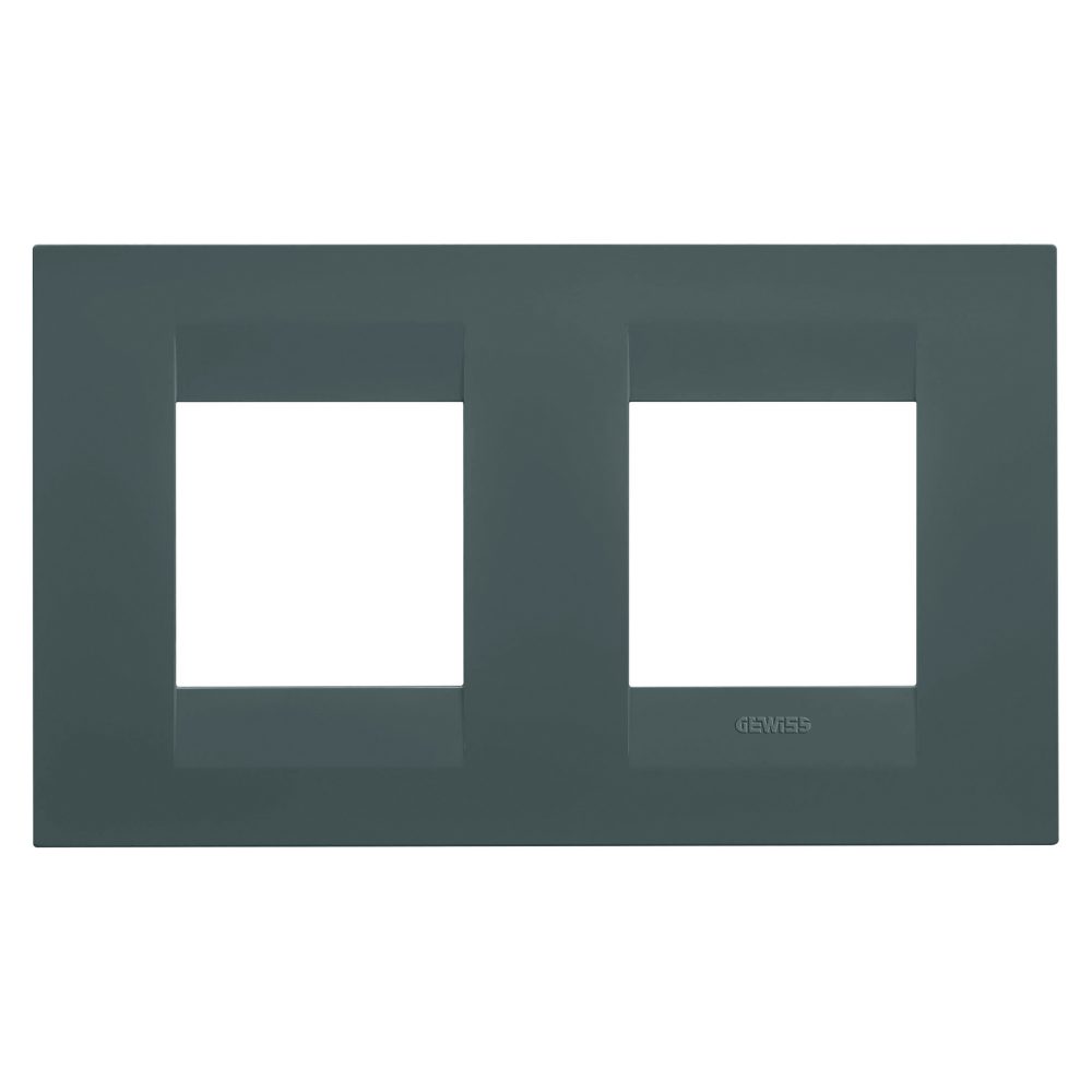  abdeckrahmen geo international - in lackiertem technopolymer - 2+2 module horizontal - türkis - chorusmart