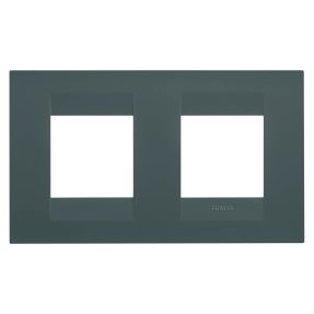 abdeckrahmen geo international - in lackiertem technopolymer - 2+2 module horizontal - türkis - chorusmart