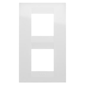 abdeckrahmen geo international - in technopolymer - 2+2 module vertikal - weiss - chorusmart