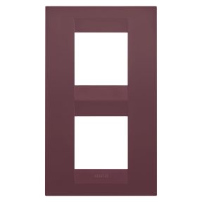 plaque geo - en technopolymère peint - 2+2 modules verticaux - rouge toscane - chorusmart