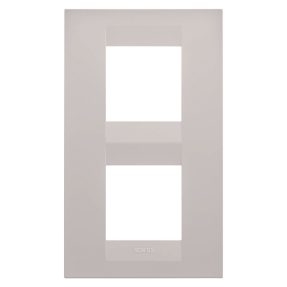 abdeckrahmen geo international - in lackiertem technopolymer - 2+2 module vertikal - naturbeige - chorusmart