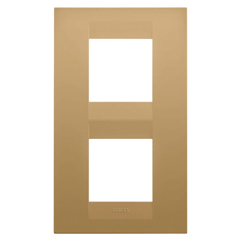  abdeckrahmen geo international - in lackiertem technopolymer - 2+2 module vertikal - gold - chorusmart