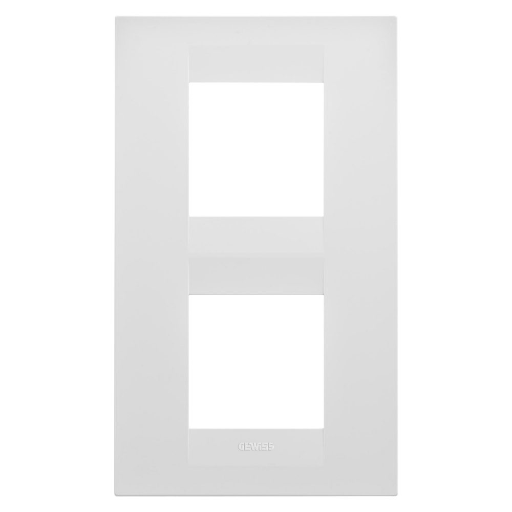  geo international plate - in painted technopolymer - 2+2 modules vertical - satin white - chorusmart