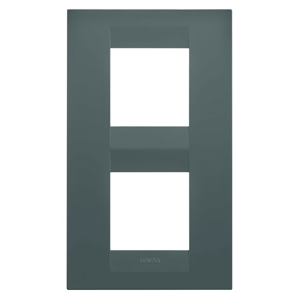  geo international plate - in painted technopolymer - 2+2 modules vertical - teal - chorusmart